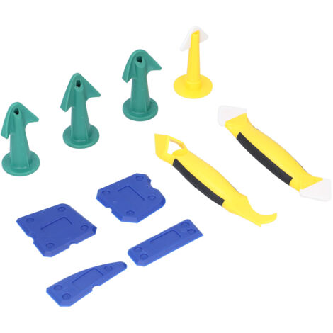 10 Pièces Outil de Lissage Joint Mastic Nettoyage Grattoir Plaque Buse Ensemble (1/5)