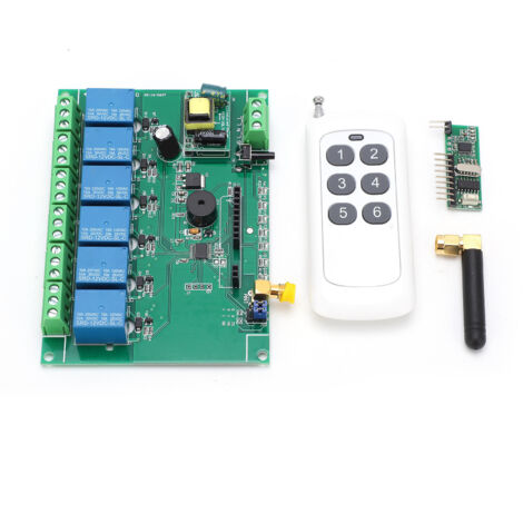 Module de Relais 6 Canaux avec Télécommande RF pour Commutateurs 110‑240V (1/5)