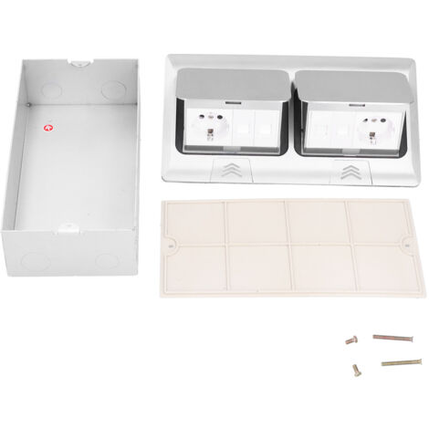 Boîte d'encastrement électrique avec prise intégrée, couvercle escamotable, kit multi-fonctions 250V 16A (1/5)