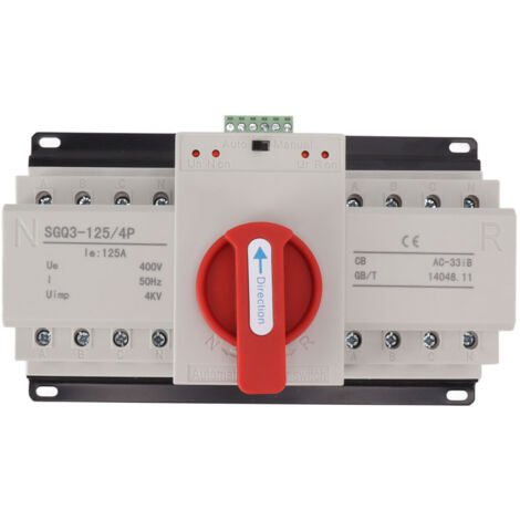 Interrupteur de Transfert Automatique 400V 125A Double Alimentation pour Maison - Mode Auto/Manuel (1/5)