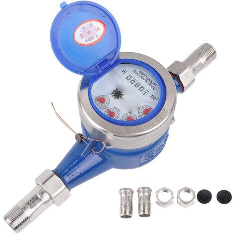 Compteur d'eau mécanique DN15 à rotor en acier inoxydable pour usage domestique, commercial et industriel (1/5)