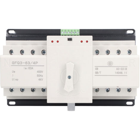 Commutateur de Transfert Automatique Double Alimentation Mini 2 Modes de Contrôle Haute Conductivité pour Générateur AC400V 63A (1/5)