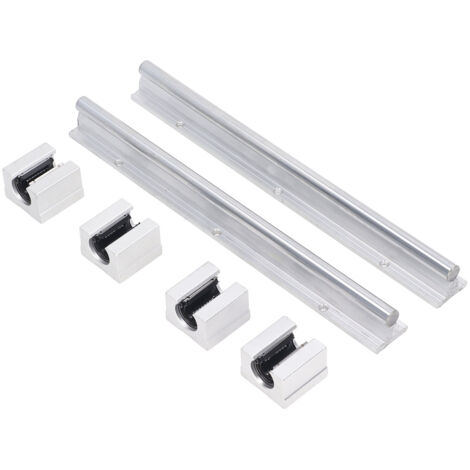 2 Pièces Rail de Guidage et 4 Blocs Coulissants pour Mouvement Linéaire Précis et Fluide en Machinerie (1/5)