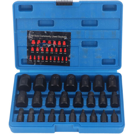 25 Pièces Extracteur de Vis Acier Cr Mo Tête Hexagonale pour Enlèvement de Boulons Cassés, Ensemble de Réparation et Maintenance (1/5)