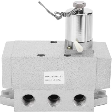 Vanne Solénoïde 5 Voies 2 Positions G1/2, Commande Électrique 12V DC, Équipement de Contrôle Unique K25DH-15 H (1/5)