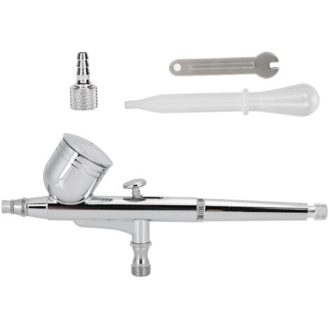 Pistolet aérographe professionnel pour tatouage cuir chevelu, décoration gâteaux et nail art - Argenté (1/5)