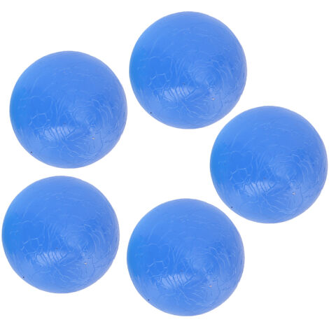 5 pièces Balle Anti-Stress en Silicone pour Renforcement Musculaire et Relaxation - Bleu (Dureté 30 Degrés)