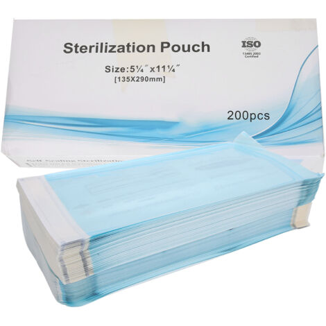 200 sachets auto-adhésifs jetables pour instruments dentaires, 135x290mm (1/5)