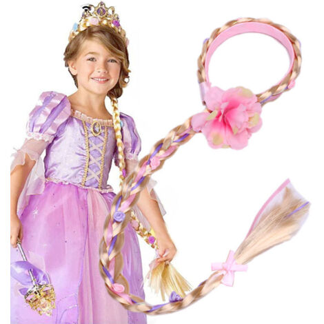 Bandes pour cheveux enfants avec tresses à clipser, accessoires capillaires mignons pour filles (1/5)