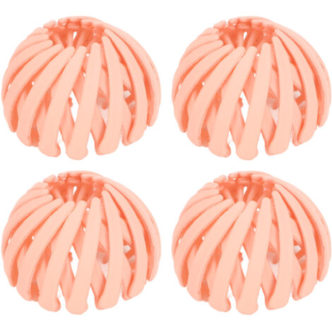 4 pinces à cheveux nid d'oiseau rétractables brillantes pour chignon, accessoires cheveux femmes et filles (1/5)