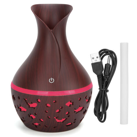 Vase Humidificateur USB 300ml - Diffuseur d'Aromathérapie Électrique pour Bureau (1/5)
