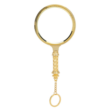Loupe de poche 5X 90mm avec chaînette pour lecture à domicile et extérieur (1/5)