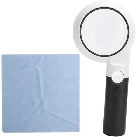 Loupe de poche avec lentille principale 5X et secondaire 20X, 11 LED pour la lecture et les travaux de précision (1/5)