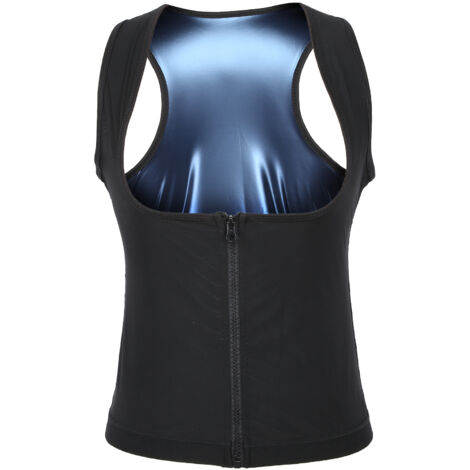 Veste de Sauna Chauffante pour Femme, Corset Sportif Respirant avec Fermeture Éclair, Tailleur de Ceinture Sudation 2XL/3XL (1/5)