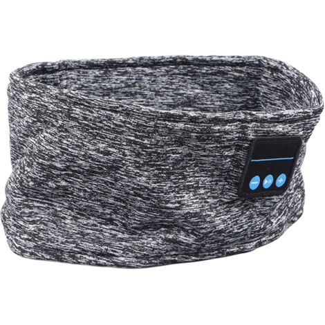 Masque pour les yeux avec écouteurs Bluetooth gris, idéal pour le sport, la course, le yoga et le sommeil. (1/5)