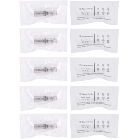 10 pièces d'aiguilles micro pour machine de microblading, accessoires de soins de peau 3D nano (1/5)