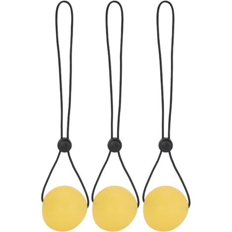 3 Balles d'Exercice en Silicone pour la Force des Doigts - Entraînement de Préhension Jaune - Dureté 15 (1/5)