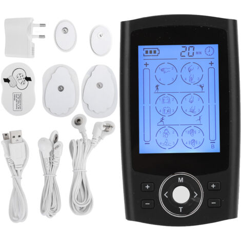 Électrodes EMS pour Soulagement de la Douleur, Appareil de Massage Numérique Corps Complet, 110-240V Prise EU
