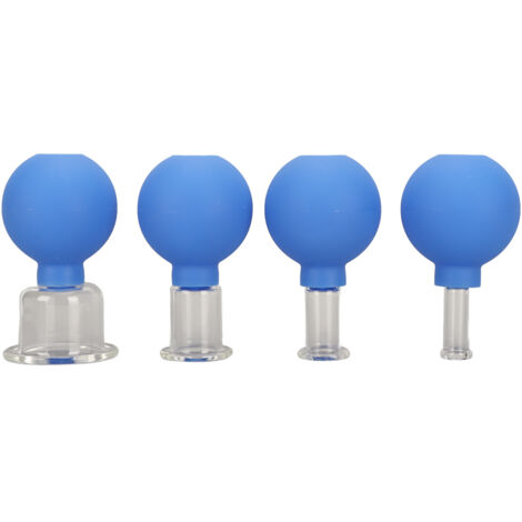 Ensemble de 4 Ventouses en Verre pour le Visage, Drainage Lymphatique et Réduction de la Cellulite, Massage Anti-Âge et Raffermissement de la Peau (1/5)