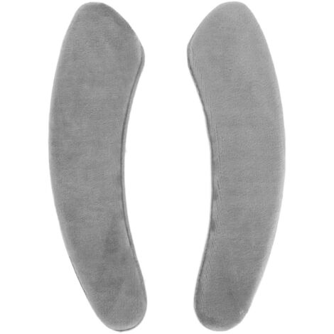 2 Housses de Siège de Toilette Lavables et Réutilisables, 37 cm, en Coton Doux et Confortable, Couleur Gris (1/5)