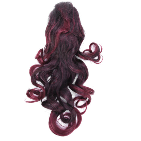 Perruque à clip en queue de cheval bouclée longue 50cm - Extensions cheveux ondulés pour femmes (1/5)
