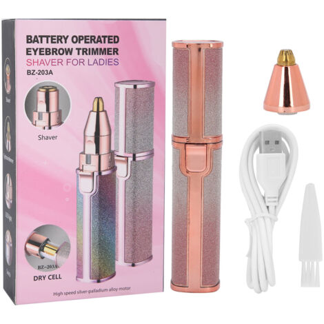 Tondeuse à Sourcils Électrique Rechargeable - Épilateur Visage Portable 2 en 1 pour Femmes (1/5)