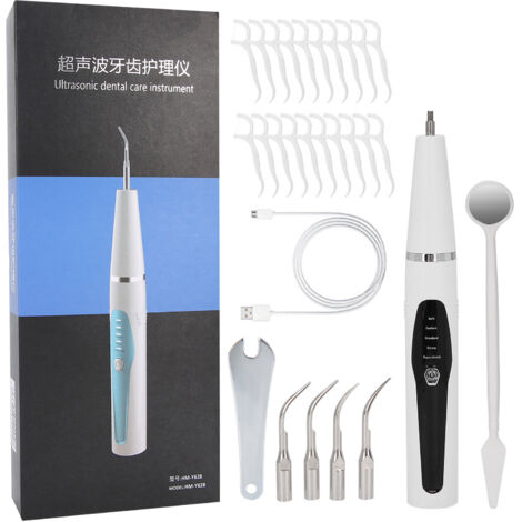 Détartreur Ultrasonique Portable - Élimine le Tartre, Blanchit les Dents et Nettoie les Taches Dentaires