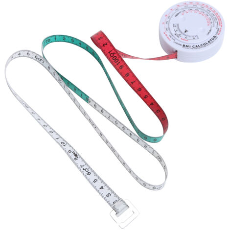 Ruban à Mesurer Indice de Masse Corporelle 150cm - Calculateur de Graisse Corporelle et Perte de Poids (1/5)