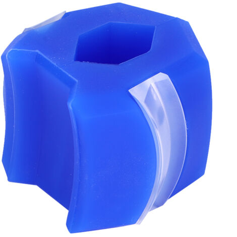Ballon d'entraînement pour la mâchoire en silicone bleu - Exercice facial et cervical pour raffermir et tonifier les muscles du visage. (1/5)