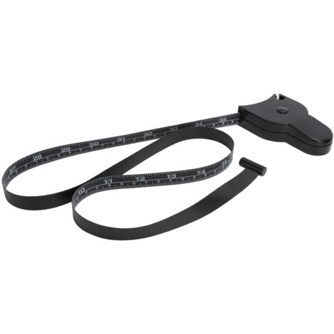 Ruban à mesurer rétractable 150cm pour taille, hanches et cuisses, précision garantie, couleur noire (1/5)