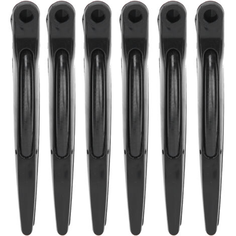 6 Pièces Pinces à Cheveux pour Coloration et Mise en Plaques, Pinces Canard pour Salon de Coiffure - Noir (1/5)