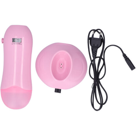 Chauffe-cire épilation portable machine à cire chauffante rose prise EU 220V (1/5)