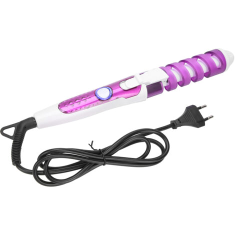 Boucleur à Cheveux Spiral Mini Portable Anti-Brûlure, Fer à Boucler Ondulations 110V-240V Violet (Prise UE) (1/5)