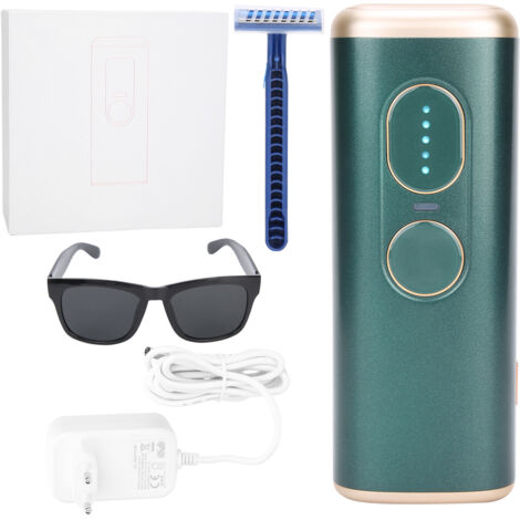Épilateur IPL Permanent Sans Douleur pour le Corps, Système d'Épilation 110‑240V Vert Foncé avec Prise EU (1/5)