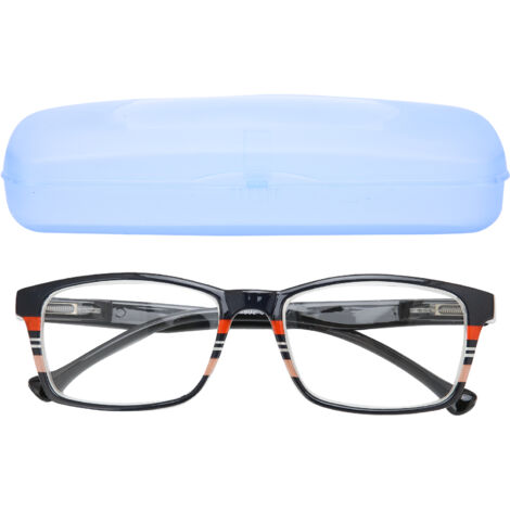 Lunettes de lecture unisexes pour seniors haute définition avec étui de rangement (+150)