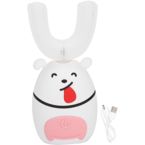 Brosse à dents électrique automatique en forme de U pour enfants 7-12 ans, étanche IPX7, sans couvercle (1/5)