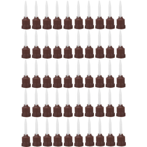 50 pièces embouts mélangeurs dentaires jetables, accessoire dentaire pour soins intra-oraux, fournitures dentaires gris 7015 (1/5)