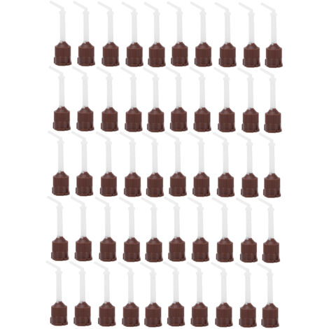 50 pièces embouts mélangeurs dentaires jetables, accessoire dentaire pour soins bucco-dentaires, fournitures dentaires grises 7018 (1/5)