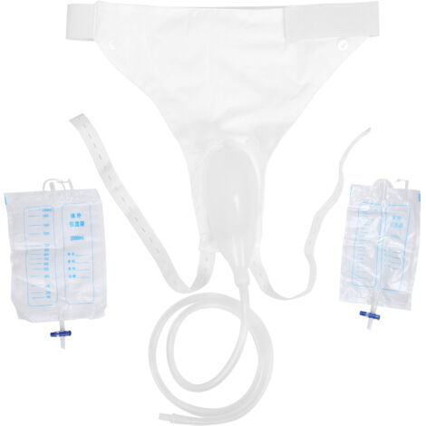 Collecteur d'Urine Silicone Unisex Homme Femme, Poche de Drainage Urinaire Portable