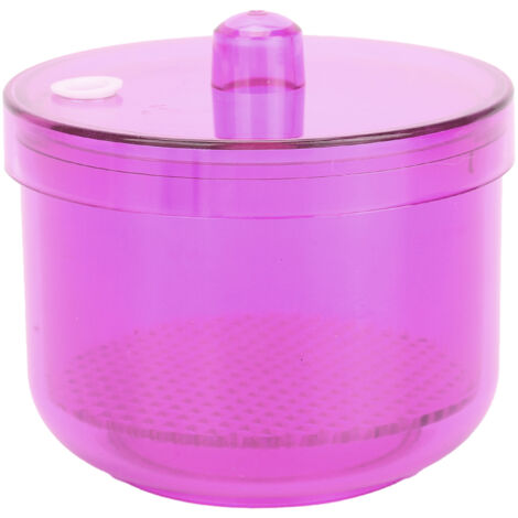 Boîte de Nettoyage pour Fraises Dentaires - Récipient de Trempage Transparent Violet - Accessoires Dentaires (1/5)