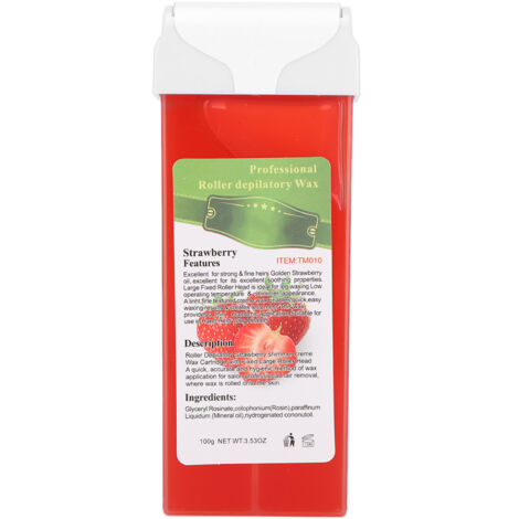Rouleau de Cire Épilation 100g pour Corps, Jambes, Maillot, Aisselles - Parfum Fraise (1/5)