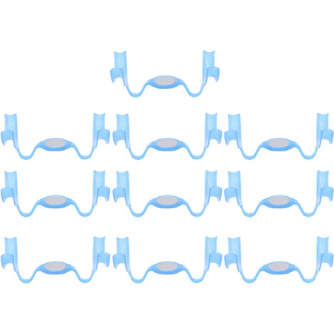 10 pièces Écarteur de joues en forme M, ouvre-bouche dentaire, propulseur orthodontique (Bleu) (1/5)