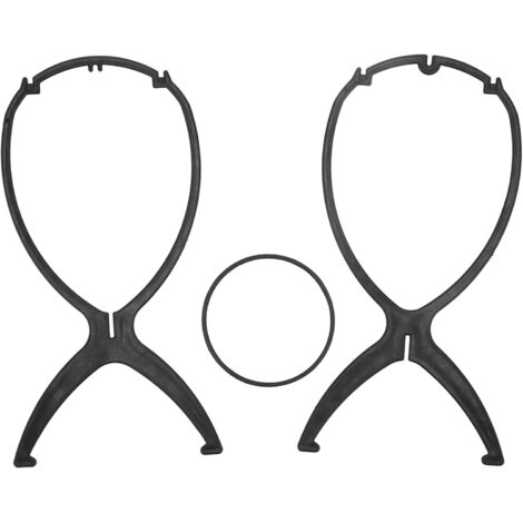 Support Tête Perruque Pliable Voyage, Porte-Perruque Dépliable pour Salon Coiffure Domicile Noir (1/5)