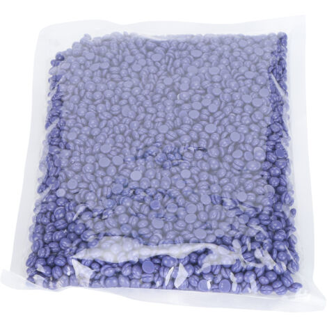 Billes de cire épilatoire dure pour visage, aisselles et jambes, 500g, parfum lavande, pour salon de beauté ou usage domestique.