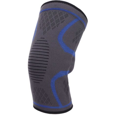 Manchon de compression pour genou, support sportif anti-dérapant en silicone pour activités extérieures (Taille L) (1/5)