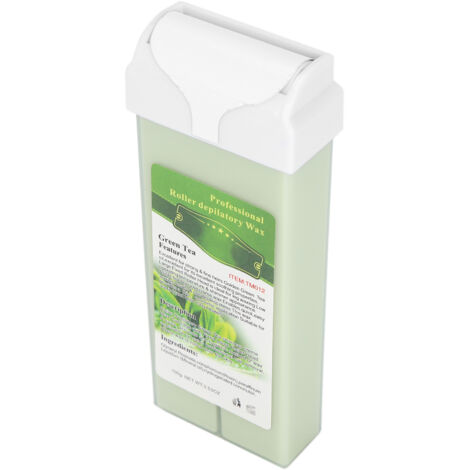 Chauffe-cire professionnel 100g pour épilation à la maison - Rouleau de cire dépilatoire au thé vert (1/5)