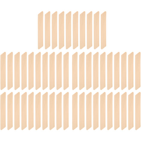 50 Bâtonnets en Bois pour Épilation à la Cire, Applicateurs Spatules pour Élimination des Poils du Corps (1/5)