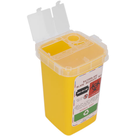Boîte de collecte de lames de rasoir pour salon de coiffure - Jaune (1/5)