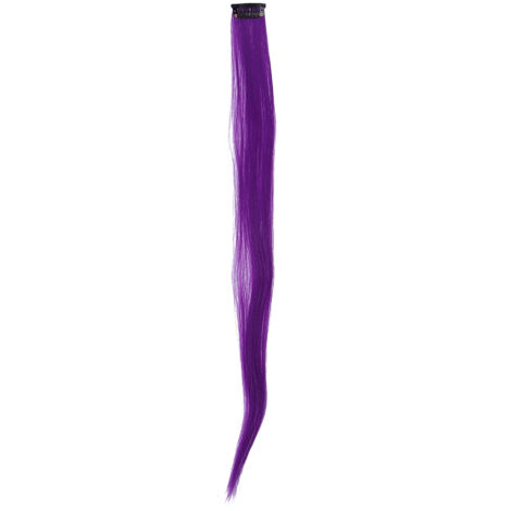 Extensions pour cheveux synthétiques clip-in avec mèches colorées violet 3 pour filles (1/5)