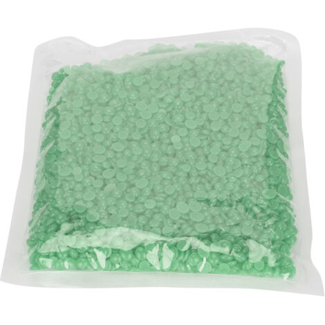 Cire dure épilatoire en perles à l'aloe vera cyan pour visage, aisselles et jambes - 500g (1/5)
